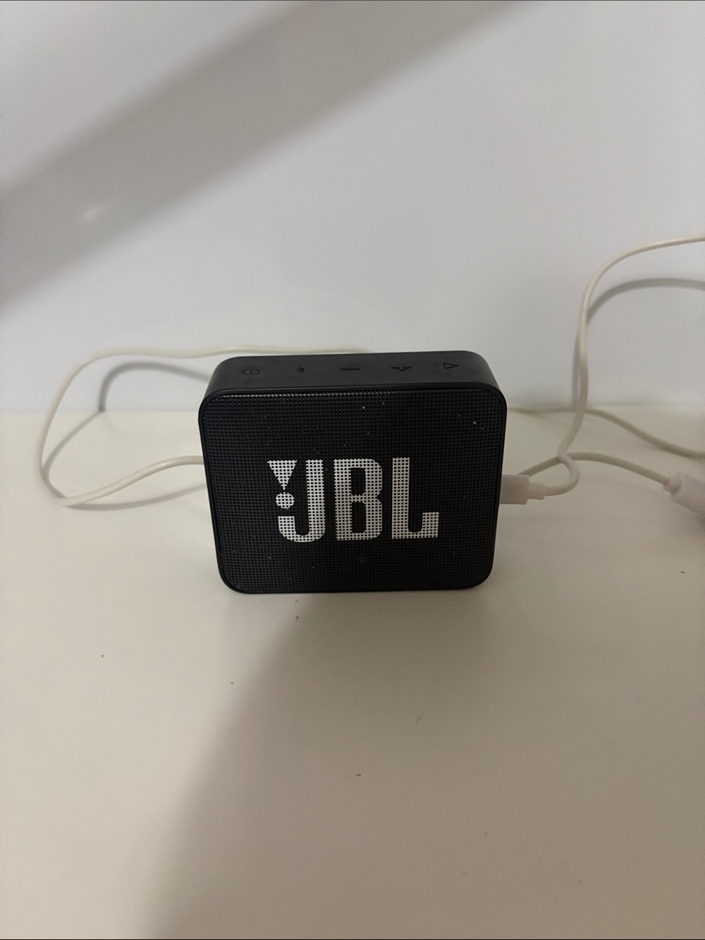 JBL Black Portable Bluetooth Speaker with White Logo